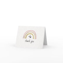 Cartão de agradecimento Arco-íris na moda
