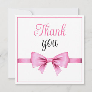Cartão De Agradecimento Arco Quic Pink Watercolor Doce 16 Aniversário