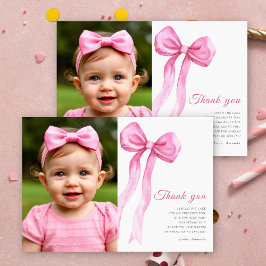 Cartão De Agradecimento Arco rosa-d-água obrigado festa de aniversário voc