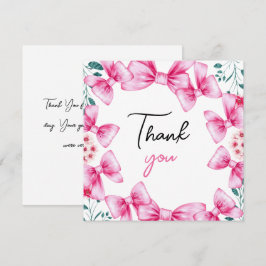 Cartão De Agradecimento Arco Rosa Floral Coquette Sweet 16 Aniversário