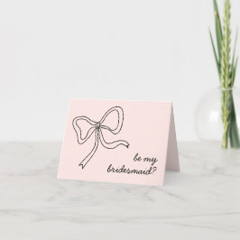 Cartão De Agradecimento Arco Rosa Seja Minha Placa De Proposta Da Bridesma