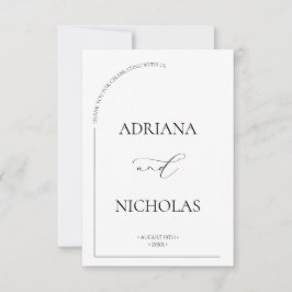 Cartão De Agradecimento Arco Simples de Casamento Formal