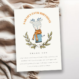 Cartão De Agradecimento Arena De Inverno Cute Feia, De Qualquer Idade, Ani