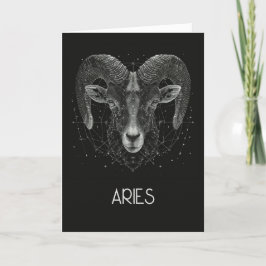 Cartão De Agradecimento Aries Zodiac Vazio de constelação Dobrada