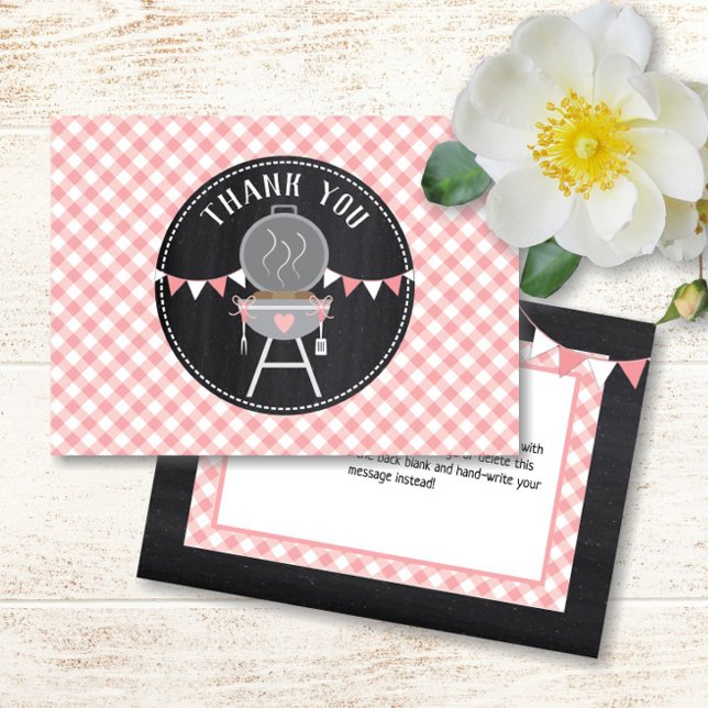 Cartão De Agradecimento Arma no Chá de fraldas de Oven BabyQ (Criador carregado)