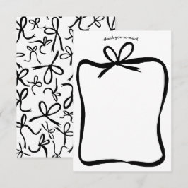 Cartão De Agradecimento Armação de Fita Elegante para Chá de Panela de Noi