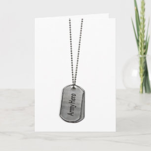 Cartão De Agradecimento Army Dog Tag