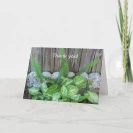 Cartão De Agradecimento Arranjo natural de caládio e samambaias