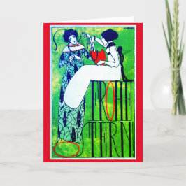 Cartão De Agradecimento Art Nouveau