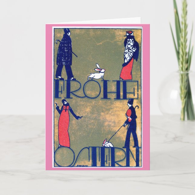 Cartão De Agradecimento Art Nouveau (Frente)