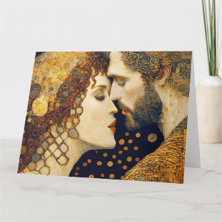 Cartão De Agradecimento Art Nouveau A Couple In Love 