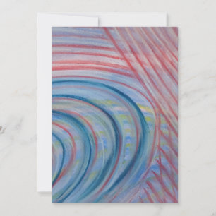Cartão De Agradecimento Arte abstrata colorida azul vermelho amarelo P43
