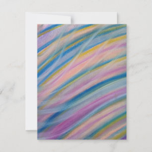 Cartão De Agradecimento Arte abstrata colorida única P8
