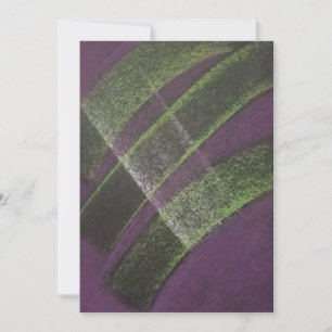 Cartão De Agradecimento Arte abstrato colorido roxo amarelo único da ponte