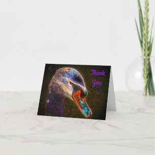 Cartão de Agradecimento Arte da Natureza do Cisne 