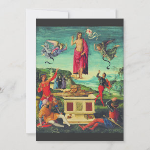 Cartão De Agradecimento Arte da Ressurreição de Jesus Cristo por Raphael