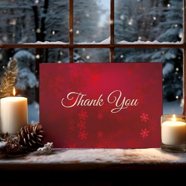 Cartão De Agradecimento Arte de mármore com monograma vermelho fofo (Criador carregado)