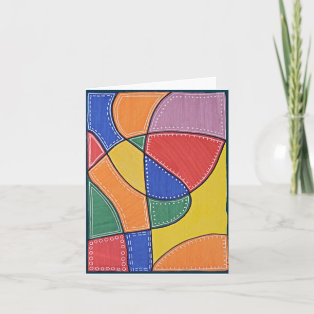 Cartão De Agradecimento Arte de Portas Brilhantes da Placa de Nota de Vazi (Frente)