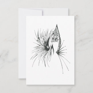 Cartão De Agradecimento Arte de Tatuagem Tribal Abstrata Preto e Branco Ga