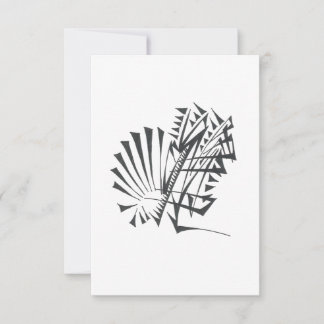 Cartão De Agradecimento Arte de Tatuagem Tribal Abstrato Preto e Branco de