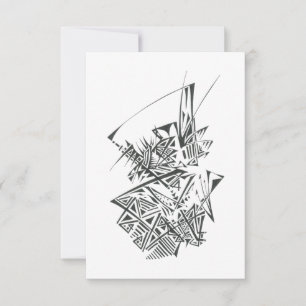 Cartão De Agradecimento Arte de Tatuagem Tribal Abstrato Preto e Branco To