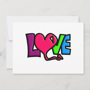 Cartão De Agradecimento Arte de Tipografia de Palavra de Amor