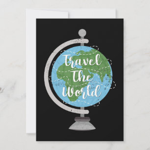 Cartão De Agradecimento Arte de Viagem Viaje pelo Mundo