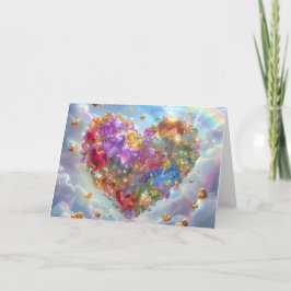 Cartão De Agradecimento Arte Digital Cristal Colorida de Candy