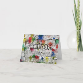 Cartão De Agradecimento Arte livre por refugiados.