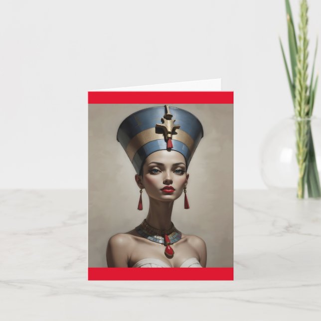 Cartão De Agradecimento Arte nefertiti (Frente)