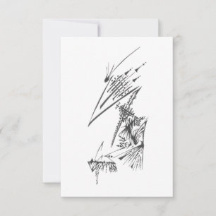 Cartão De Agradecimento Arte Única de Tatuagem Tribal Abstrata Preta e Bra