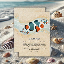 Cartão De Agradecimento Artesanato De De Flor De Peixe Nemo Chá de fralda