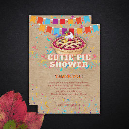 Cartão De Agradecimento Artesanato Festivo, Chá de fraldas do Festa de Piz