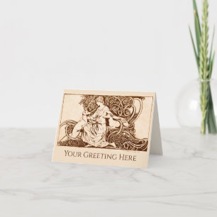Cartão De Agradecimento Arthur Rackham, Lady e Cães