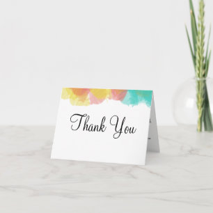 Cartão De Agradecimento Artsy Gouache Watercolor Wedding