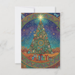 CARTÃO DE AGRADECIMENTO ÁRVORE DE NATAL