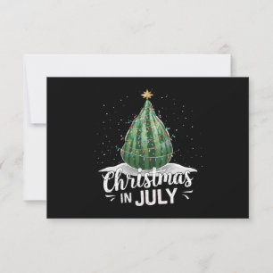 Cartão De Agradecimento Árvore de Natal de Melancia Natal em Julho Verão