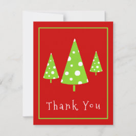 Cartão De Agradecimento Árvore de Natal do Limão White Bolinhas