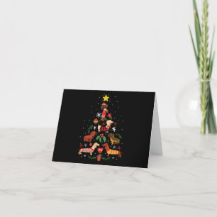 Cartão De Agradecimento Árvore de Natal Engraçado Dachshund