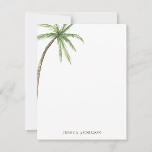Cartão De Agradecimento Árvore de Palmeira Tropical Personalizada