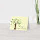 Cartão De Agradecimento Árvore do obrigado da vida você para sua bondade (Frente)