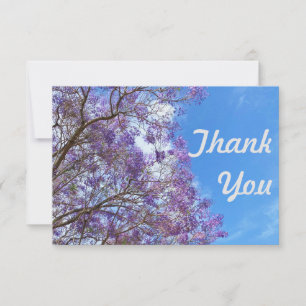 Cartão De Agradecimento Árvore Jacaranda azul roxo