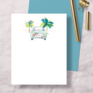 Cartão De Agradecimento Árvore Tropical de Palma e Aquarela