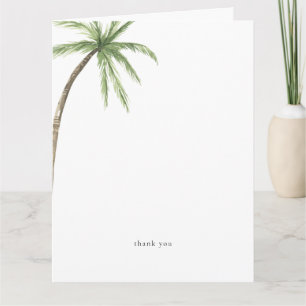 Cartão De Agradecimento Árvore Tropical Palm Personalizada Dobrada