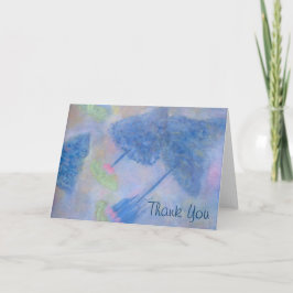 Cartão de Agradecimento Árvores Azul Médio