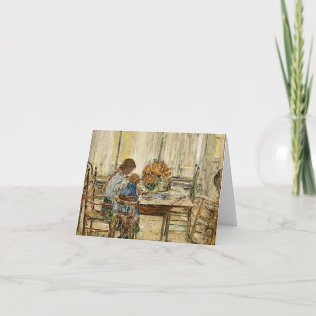 Cartão De Agradecimento As Crianças, 1897 por Childe Hassam (Frente)