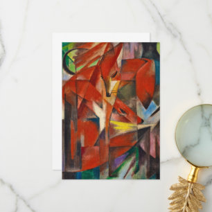 Cartão De Agradecimento As raposas de Franz Marc