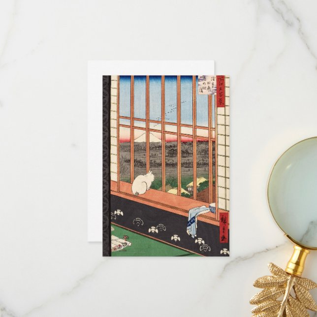 Cartão De Agradecimento Asakusa Ricefields e o Festival de Torinomachi (Frente/Verso In Situ)