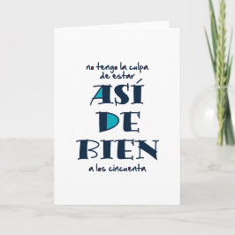 Cartão De Agradecimento Así de bien a los 50