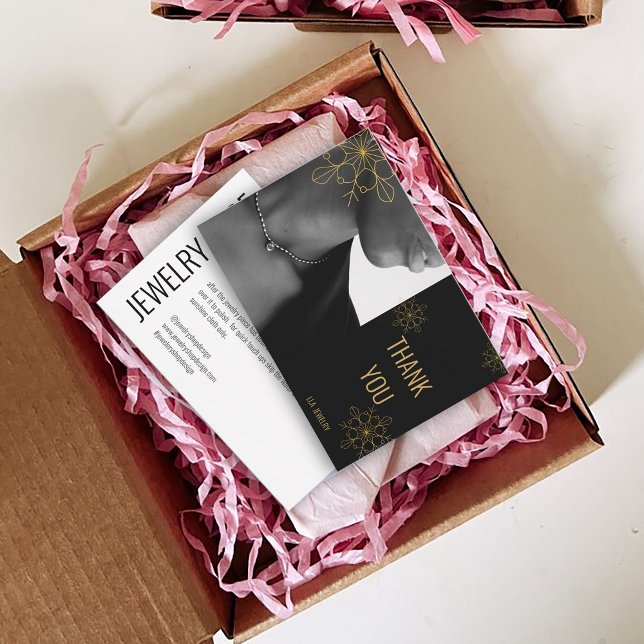 Cartão De Agradecimento Assistência a Joias Negras, Gabinete para Pequenas (Criador carregado)